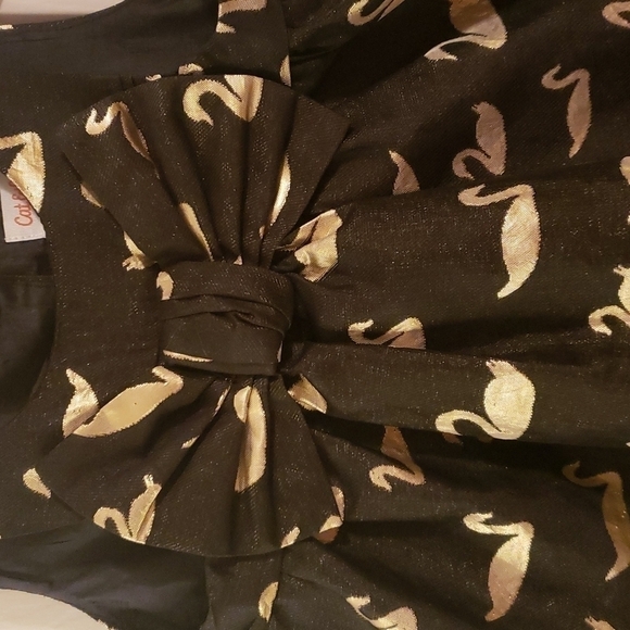 Cat & Jack Black/Gold Swan Dress - Picture 3 of 9